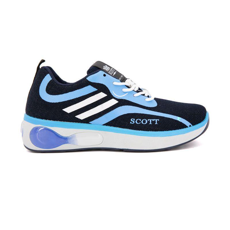 Men's Black Sneakers with White Patterns SCOTT