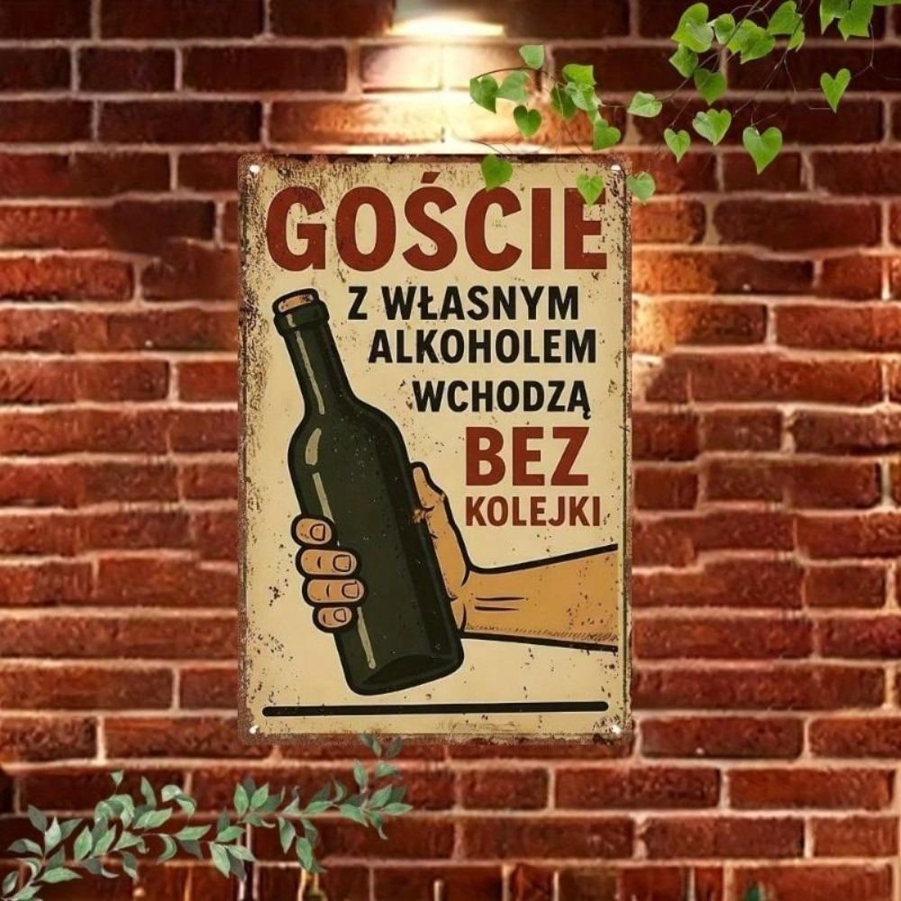 Vintage Metal Sign Alcohol Quote Retro Home Bar Decor 20x30cm