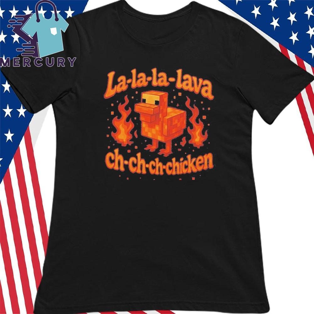Men Women Pixel Art Lava  Chicken Graphic Summer Fashion Cartoon Round Cute Casual Short Sleeve TShirt Funny
