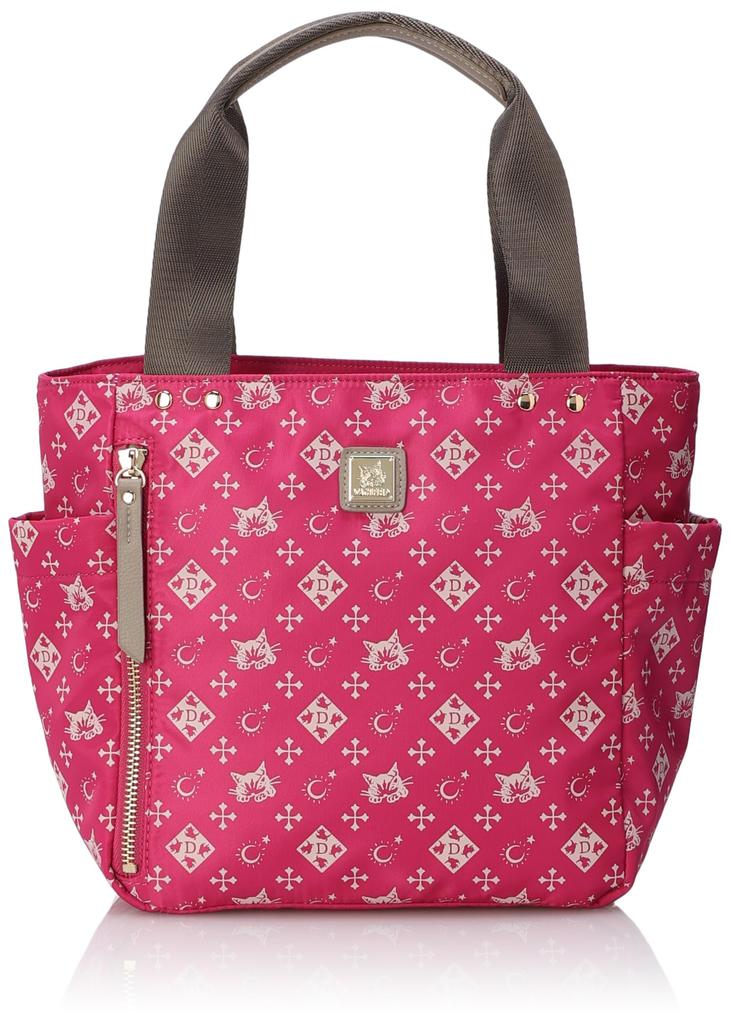 WACHIFIELD T2O Lightweight Tote Bag for Synthetic Perfect for Dayan Cat Water-Repellent Women, Leather, Commuting, Design, WTSK-02 (Pink)