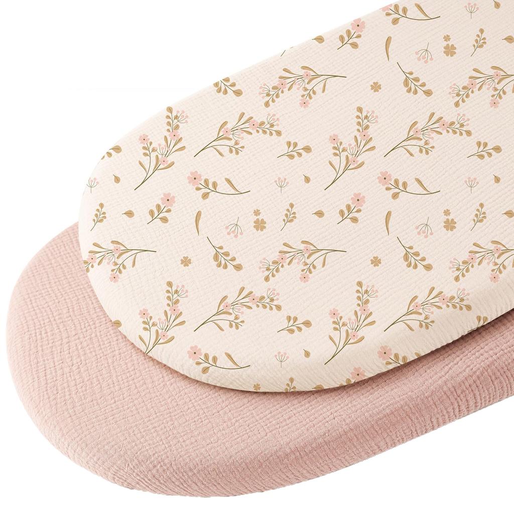 1 Stück/2 Stück Spannbettlaken aus Baumwolle für Babywiege, weich, atmungsaktiv, Matratzenschoner für Kinderbett, sanft zu empfindlicher Haut