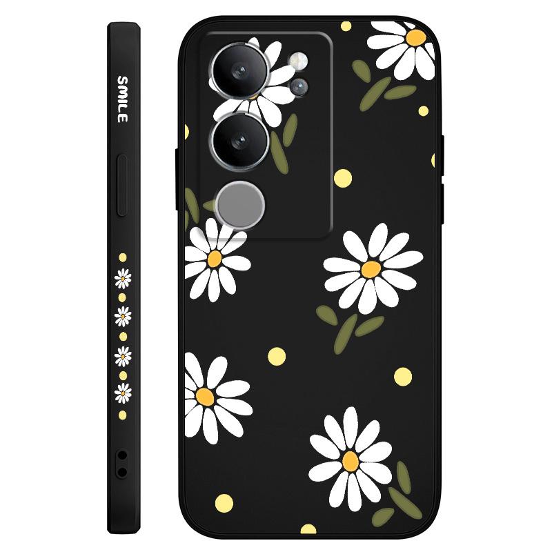 Coque de téléphone élégante Marguerite Pour VIVO V50 V40 V30 V29 V29E V27 V27E V25 V25E V23 V23E V21 V20 Y20 Y12 Y21 Y22 Y50 Y35 Pro 4G 5G