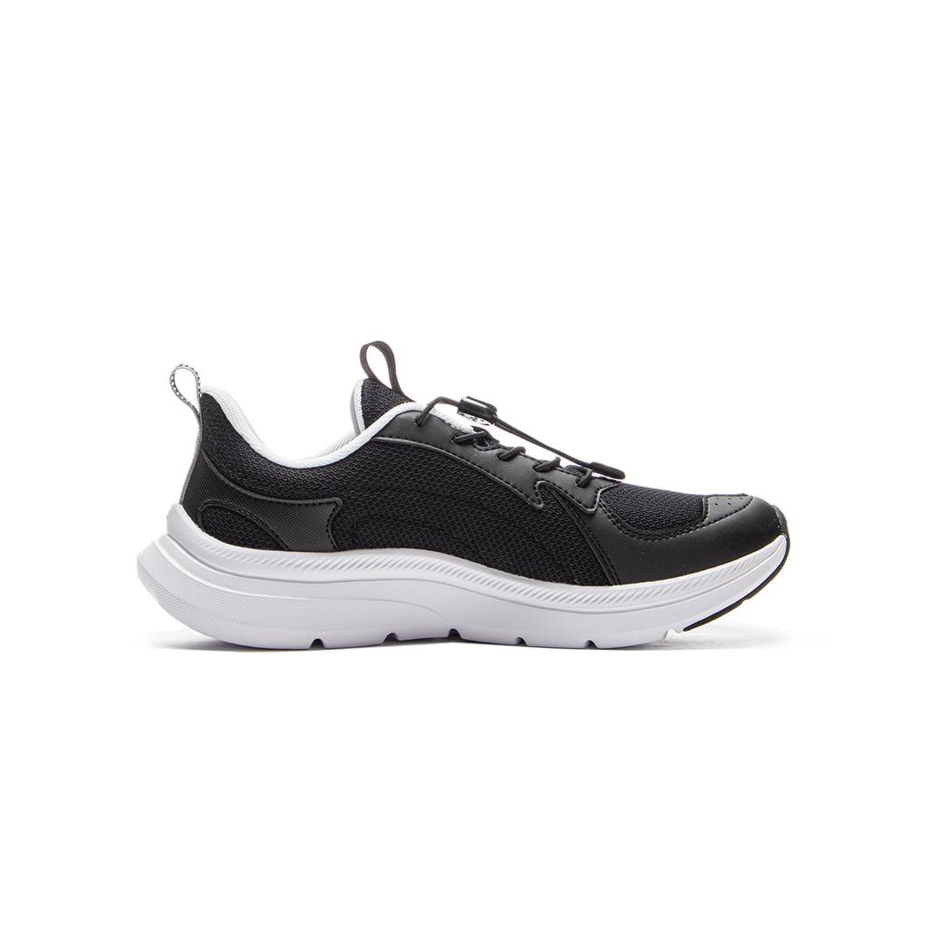 Li Ning Kids Running Shoes Spring Summer Low Top Non-Slip Shock Absorbing Durable Breathable Kids sneaker Black Standard-White YKFV062-3