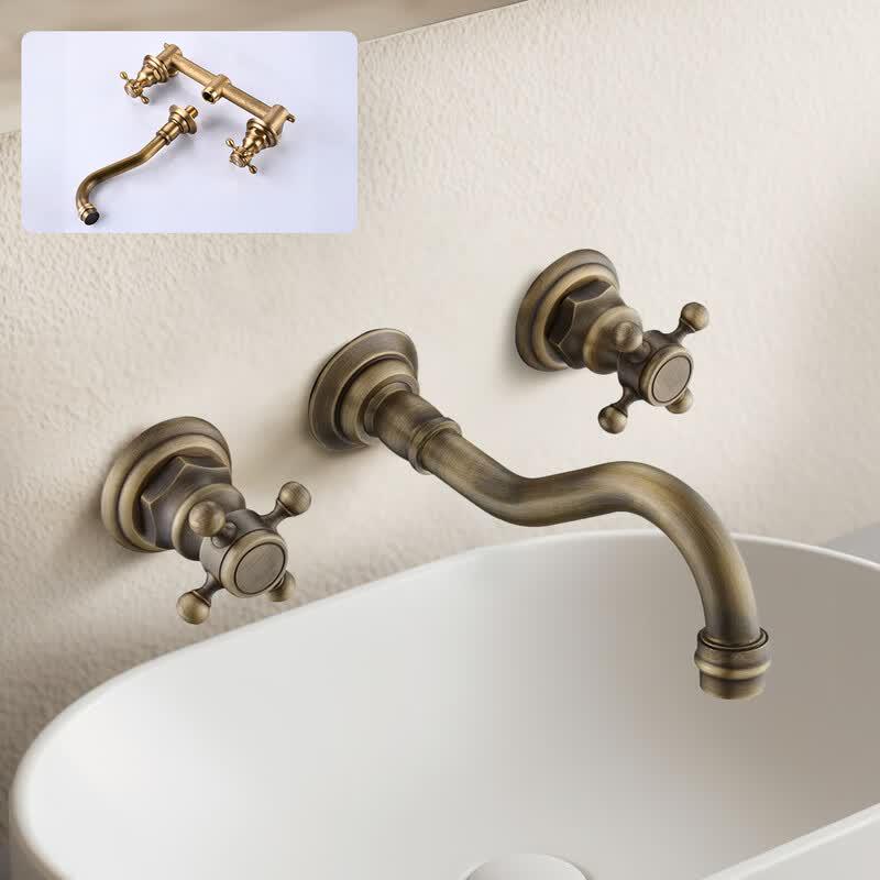 TLXT Antique Brass Integrated Basin Faucet