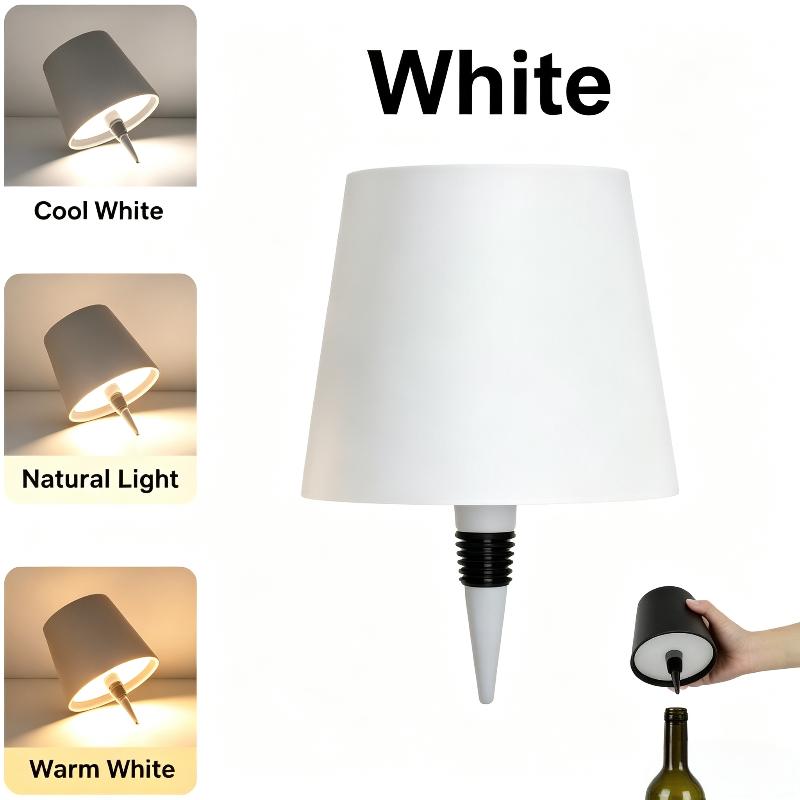 Wireless Led Table Lamp Wine Bottle Base Rechargeable Vases Light Touch Switch Bar Dining Lamp