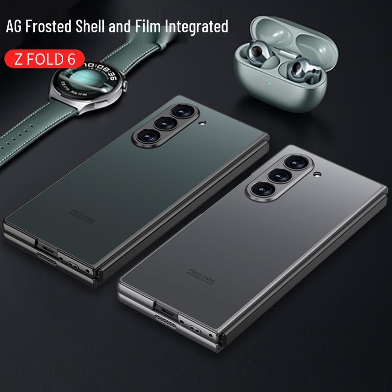 Samsung Fold6 Frosted Electroplated Protective Case - Full Coverage Screen-Integrated