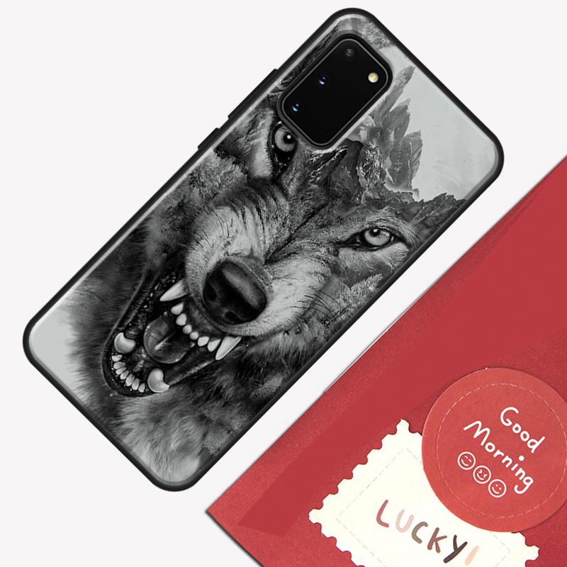 Animal Wolf Howling Phone Case For Samsung Galaxy S24 S26 Ultra S20 S21 S22 S23 S25 Plus S10 S25 FE Cover Shell