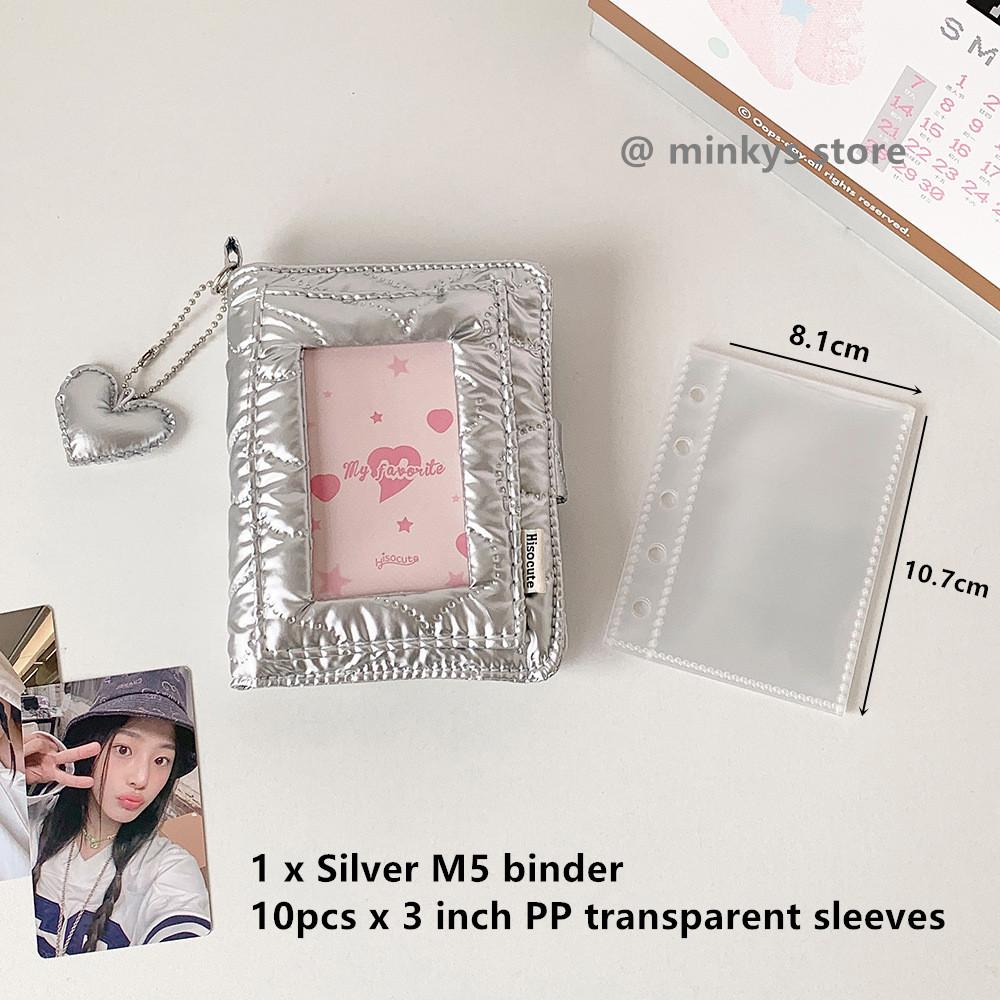 MINKYS New Arrival Fabric M5 3 inch Kpop Photocards Binder Book idol Photo Collection Book Album Book