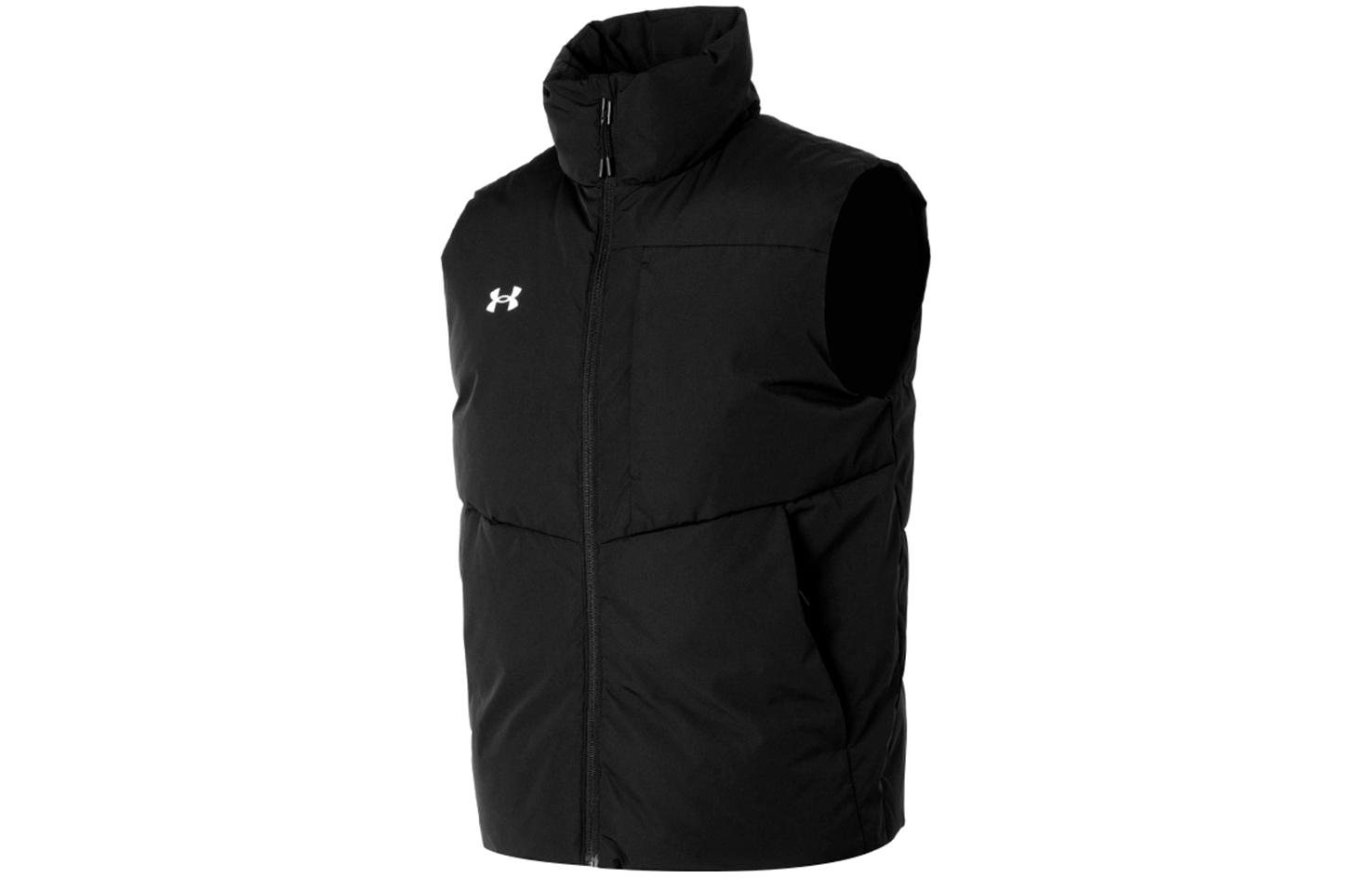 Under Armour Down Vests Unisex Black Stand Collar Moderate 23600803-001 4XL