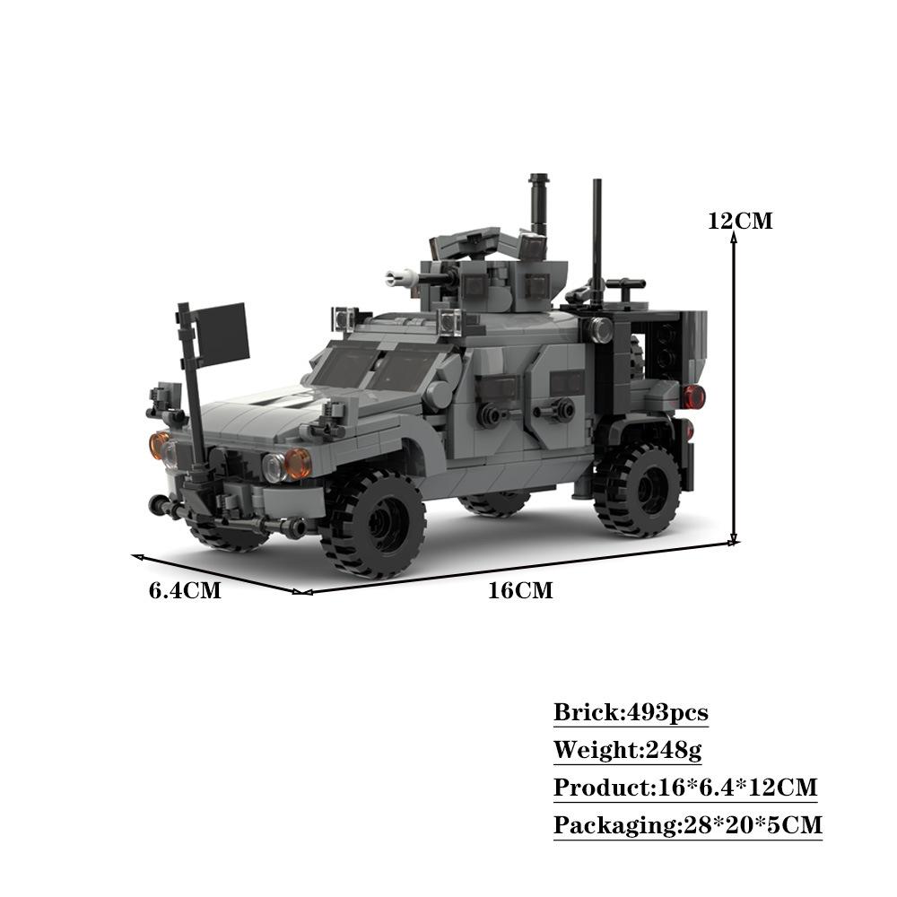 Klassiek US Army Bouwspeelgoed Oshkosh Tank Huey Helikopter M777 Houwitser M113 Pantserwagen MRAP Gepantserd Voertuig DE Vrachtwagen Auto Landingsvaartuig