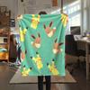 Pikachu  Print Flannel Blanket, High Quality Comfortable for All Seasons, Home Decor, Warmth and Comfort