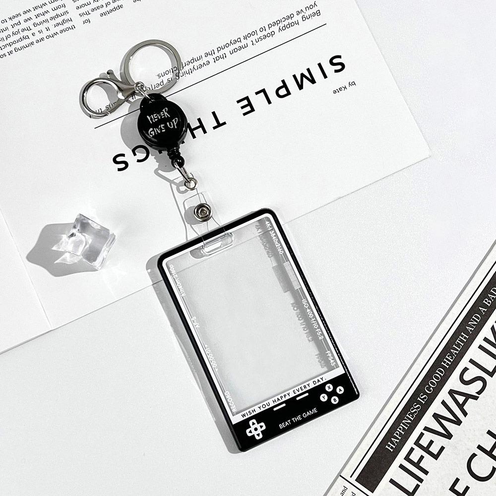 1Pcs New Kpop Card Holder Korean Fashion Transparent Student Card Protector Display with String Photocard Holder for Kids Idol