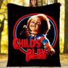 1pc Chucky3 Theme Blanket - Digital Print, Polyester, Cozy for All Seasons, Perfect for Outdoor, Camping, and Travel