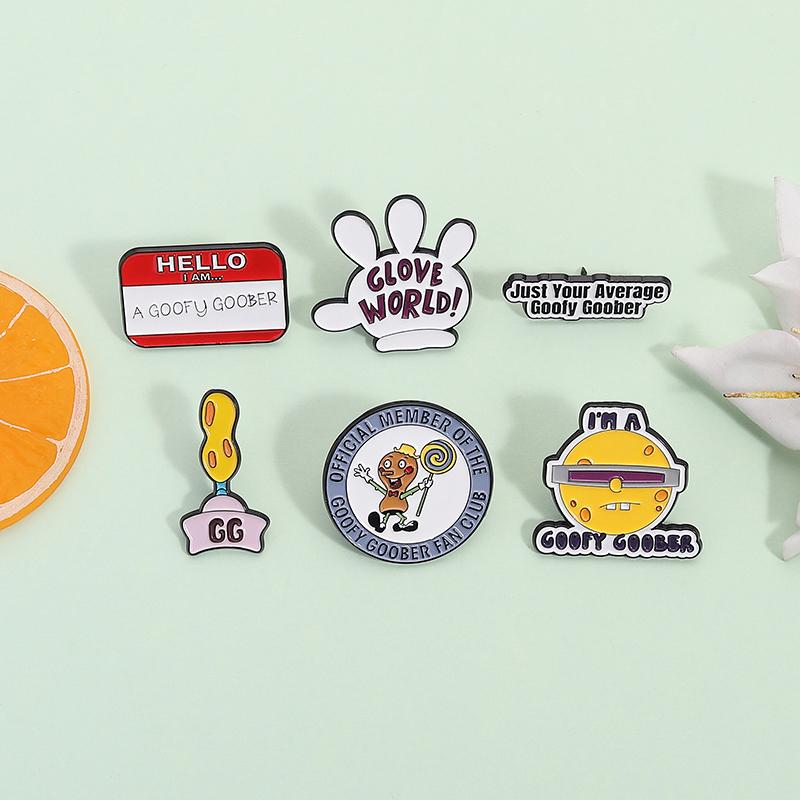 Cartoon Anime Enamel Pins Custom Just Your Average Goofy Goober Brooches Lapel Badges Clothes Funny Jewelry Gift for Kid Friends