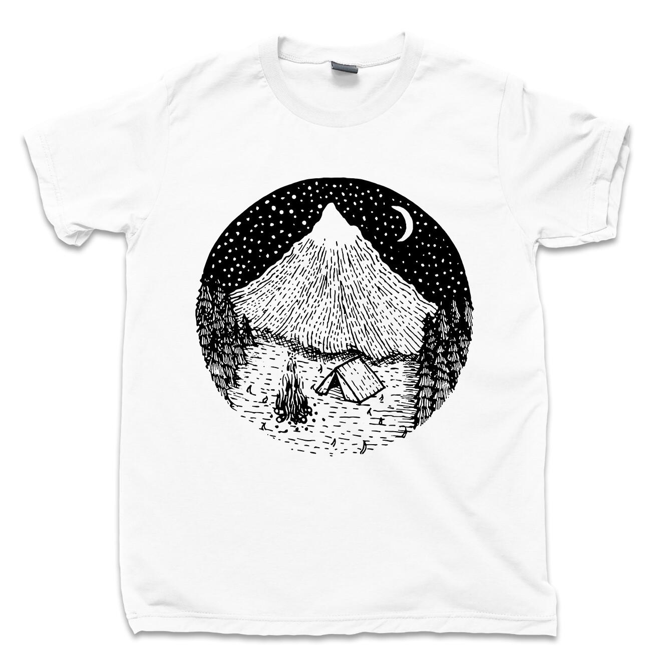 Camping T Shirt Gear Equipment Tent Chair Mountain Hiking Appalachian Trail Tee S