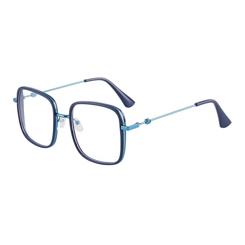 Large Square Frame Woman Glasses Ins Girl Fashion Transparent Eyewear High-definition Anti-blue Light Computer Eyeglass