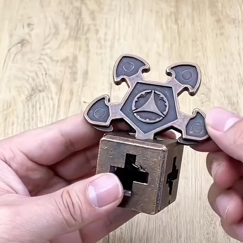 Complex Metal Puzzle Brain Teaser Intricate Gear Star Mechanism Challenge Durable Party Game for Holidays Birthdays Portable Unique Party Favor