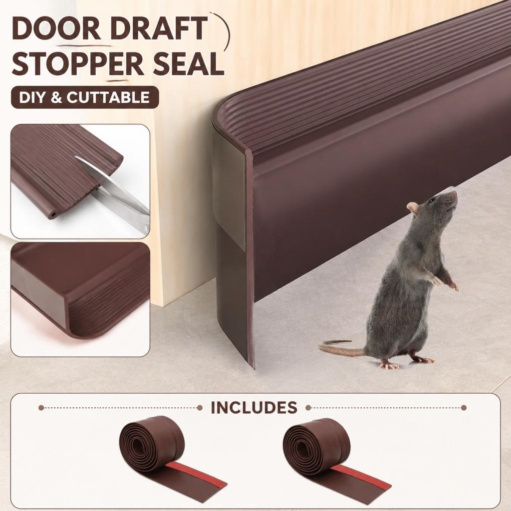 Door Window Draft Stopper Weather Stripping Seal Tape Self Adhesive Foam Strip 3 6cm Width 100cm Length Cut to Size for Home Insulation