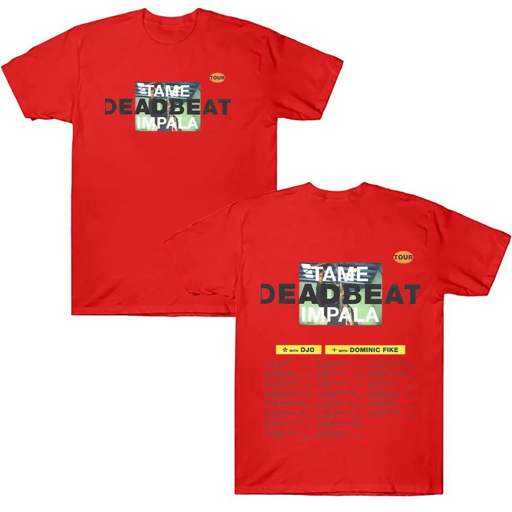 

Graphic Print T Shirts Tame Impala DEADBEAT Tour 2026 Tshirs Unisex Women Casual Cotton Oversized Short Sleeve Tshirt Y2K Clothes 4XL