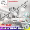 100V-220V 4 Yollu anahtarlama Zarif Modern Tavan Işık Düz Çubuk GU10 Tavan Spot LED Lamba Ayarlanabilir
