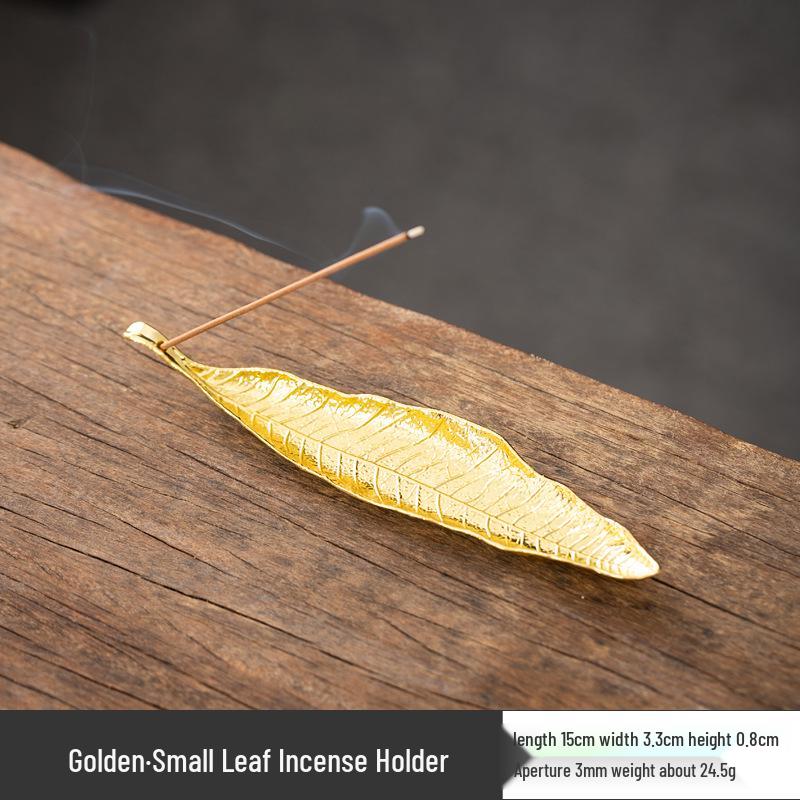 Antique Bodhi Leaf Incense Holder - Japanese-Inspired Aromatherapy Stand