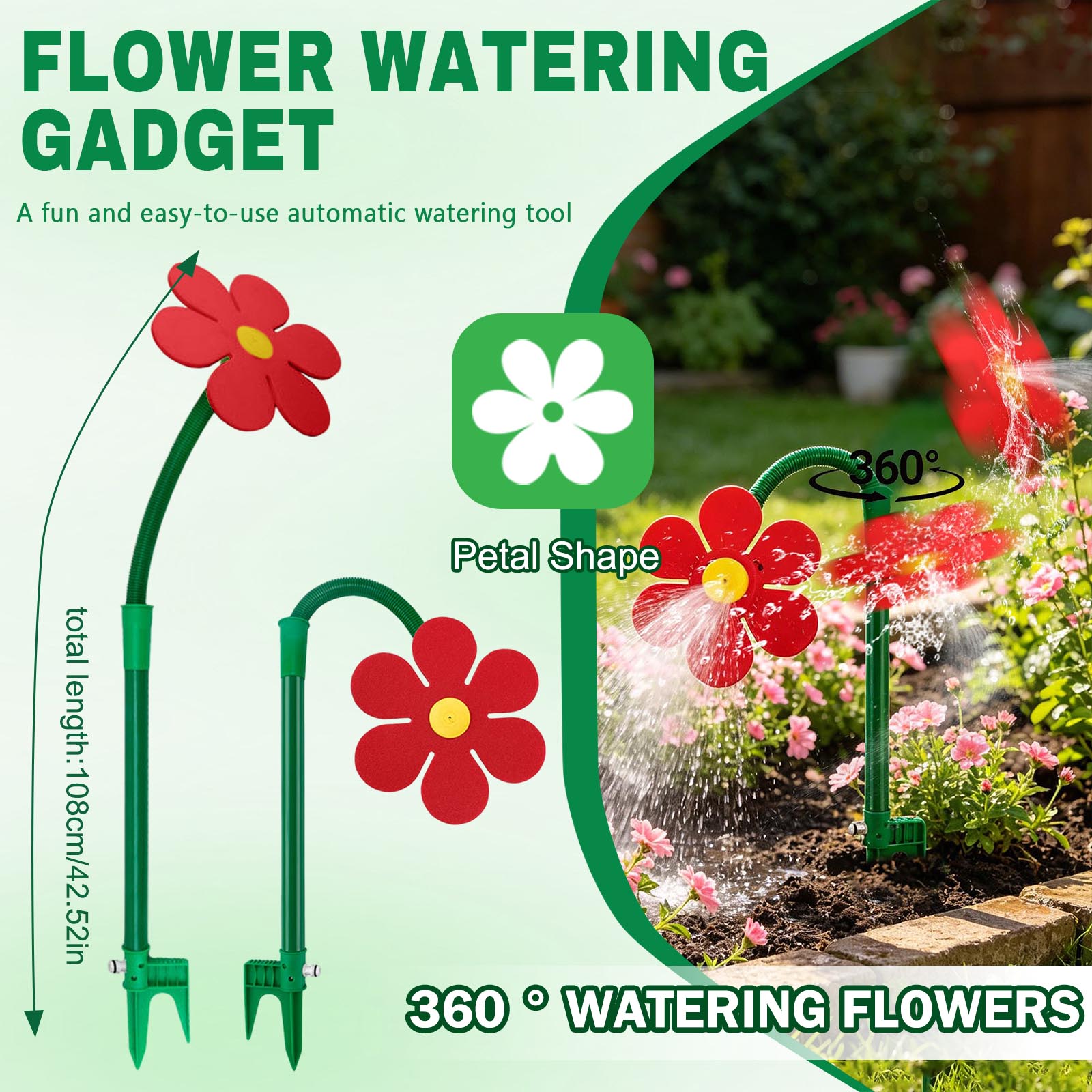 

Спринклер для полива двора, опрыскиватель, насадка для орошения сада, инструменты One Size красный