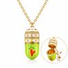 New Fashion Book Opening Pendant Necklace Fashion Princess Fairy Tale Pendant Necklace Enamel Elf Necklace Jewelry Accessory