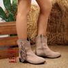 Women's Retro Suede Tassel Ankle Boots, Flat Short Boots, Plus Size Fall Winter Shoes