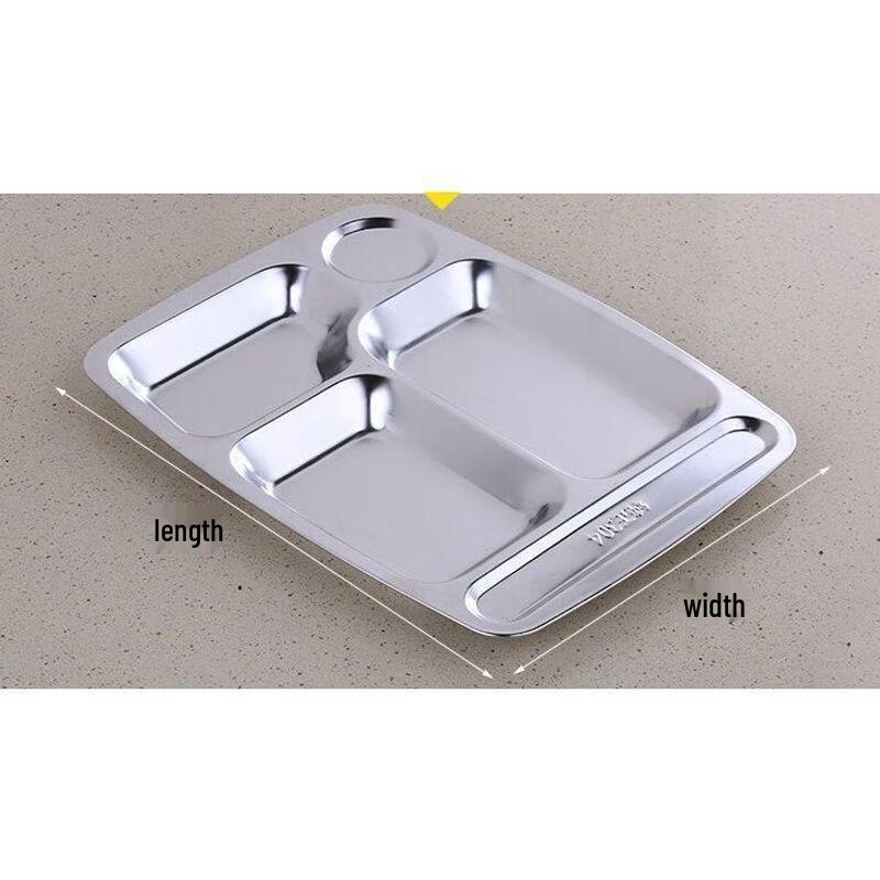 304 Stainless Steel Divided Lunch Tray