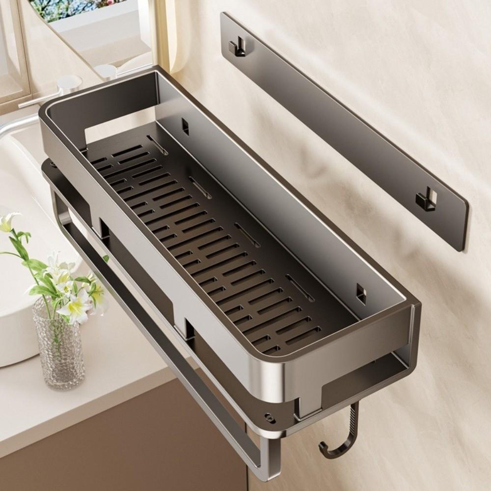 Rustproof Wall Shelf Wear-resistant Organizer Rack Convenient Shower Storage Rack  Bathroom Storage