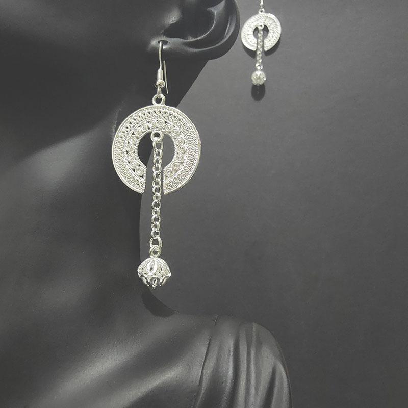 Ethnic style earrings Alloy silver-plated Miao ethnic minority Dong Yi earrings Earrings