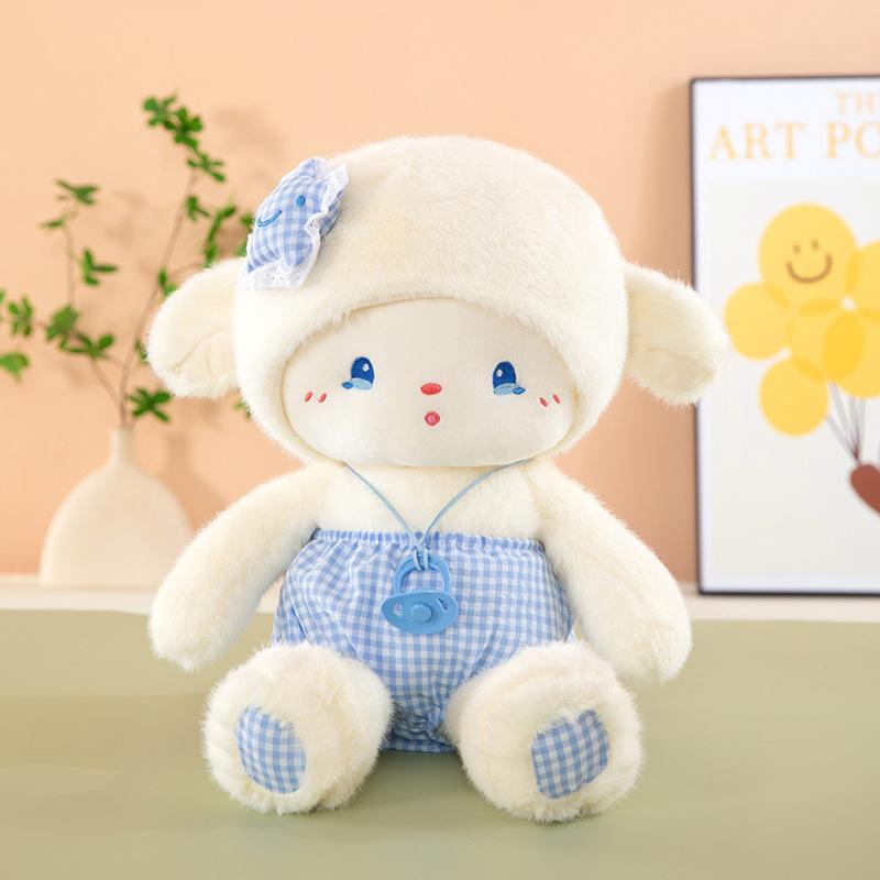 Creative Children's Soothing Doll Lamb Doll with Soothing Girl Birthday Gift Plush Toy Throwing Baby