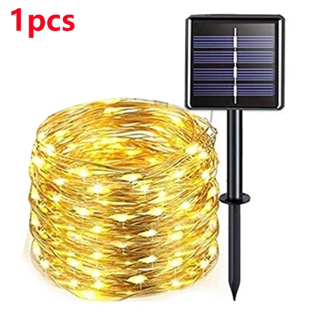 42M400Leds Solar LED Licht Außen Lichterkette Garten Solar Lichterkette Wasserdicht Weihnachts Gartendekoration Außen