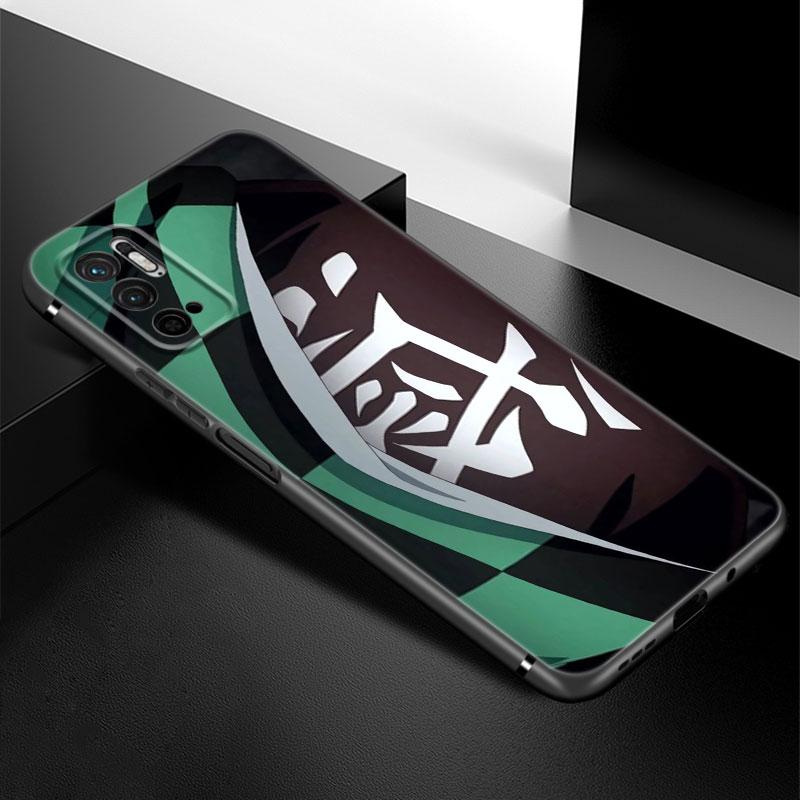 Anime Demon Slayer Phone Case For Xiaomi Redmi Note 7 8 9 10 Lite 11 11E 11T 12 Pro 11S 4G 10T 5G 8T 9S 10S Soft TPU Black Cover