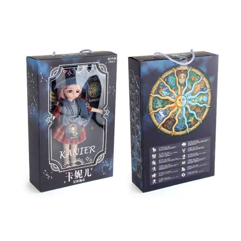 Constellation Vinyl Doll Princess Girl Toy 13 Joint Dressup Scorpio Doll Large Gift Box