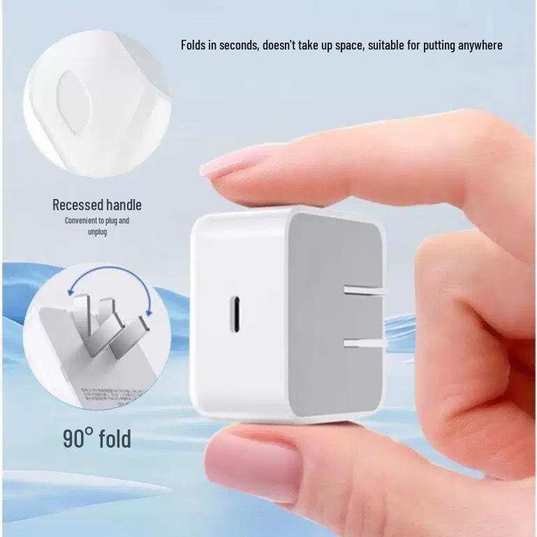 PD40W Foldable Fast Charger for iPhone 15, 3C Certified, Compatible with Apple 17.