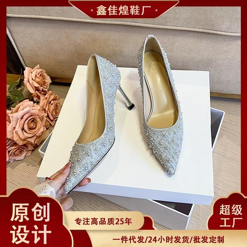 New Rhinestone Show He High Heel Wedding Premium Bridesmaids Not Tired Wedding Dress Bridal Wedding Shoes Single Shoes