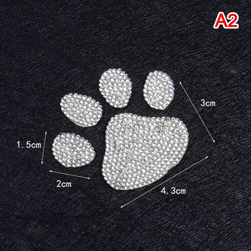 

Автомобільні наклейки Crystal Paw Print Butterfly Bling Diamond Rhinestone for Auto Window Motorcycle Laptop DIY Decoration A2
