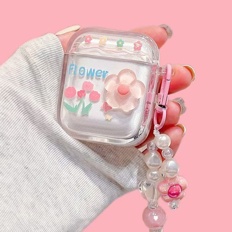 The Fresh Flower earphone case is suitable for Apple AirPods 1 protective case and AirPods Pro 1 earphone protective case