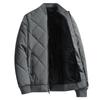 Winter Cotton-padded Men's Tooling Baseball Collar Velvet Gray New Winter Dad Cotton-padded Jacket Top