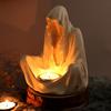 Halloween Ghost Wizard Candle Holder Gothic Grim Reaper Votive Tealight Candle Stand Candlestick Decoration Table Centerpiece Ornament