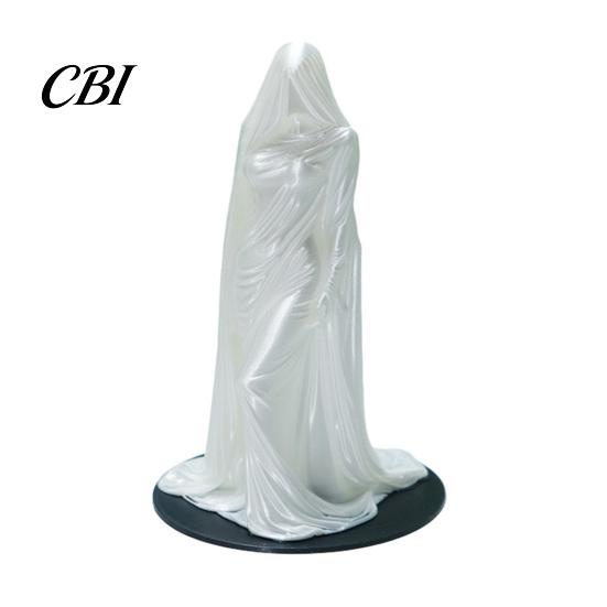Veiled Goddess Sculpture 3D Printed Sculpture, Mysterious Female Figurine with Robe, Dark Gothic Style Desk Accessory Home Decor Statue for Bookshelf,