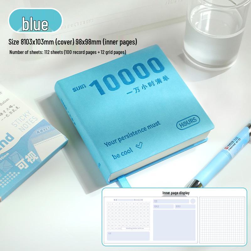 Ten Thousand Hours Pocket-Size Leather Daily Planner Notebook for Students