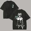 Hot-blooed Anime Bleach Kurosaki Ichigo Manga Graphic Print T-Shirt Men Women Vintage Washed Cotton Summer New Tee Streetwear Fashion Oversized Top