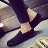 2025 Spring Summer Fashion Cloth Shoes Men Loafers Flat Cool Young Man Street Black Shoes Slip-on Plus Size 45