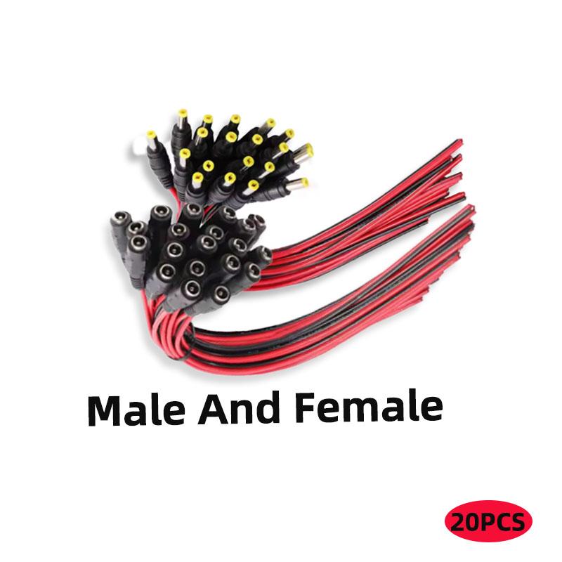 DIY 3/5/10PCS DC Connectors Male Female Jack Cable Wire Line Adapter Plug Power Supply 5.5*2.1mm