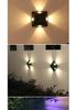 Waterproof Solar Decorative Wall Lamp for Outdoor Garden, Courtyard, Fence, and Terrace