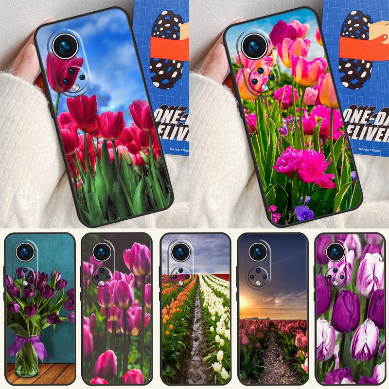 Spring Tulips Flower Case For Honor 200 Pro X9b X9a X8b X8a X8 X9 X9c 50 70 90 Lite Honor Magic 5 6 7 Pro Cover