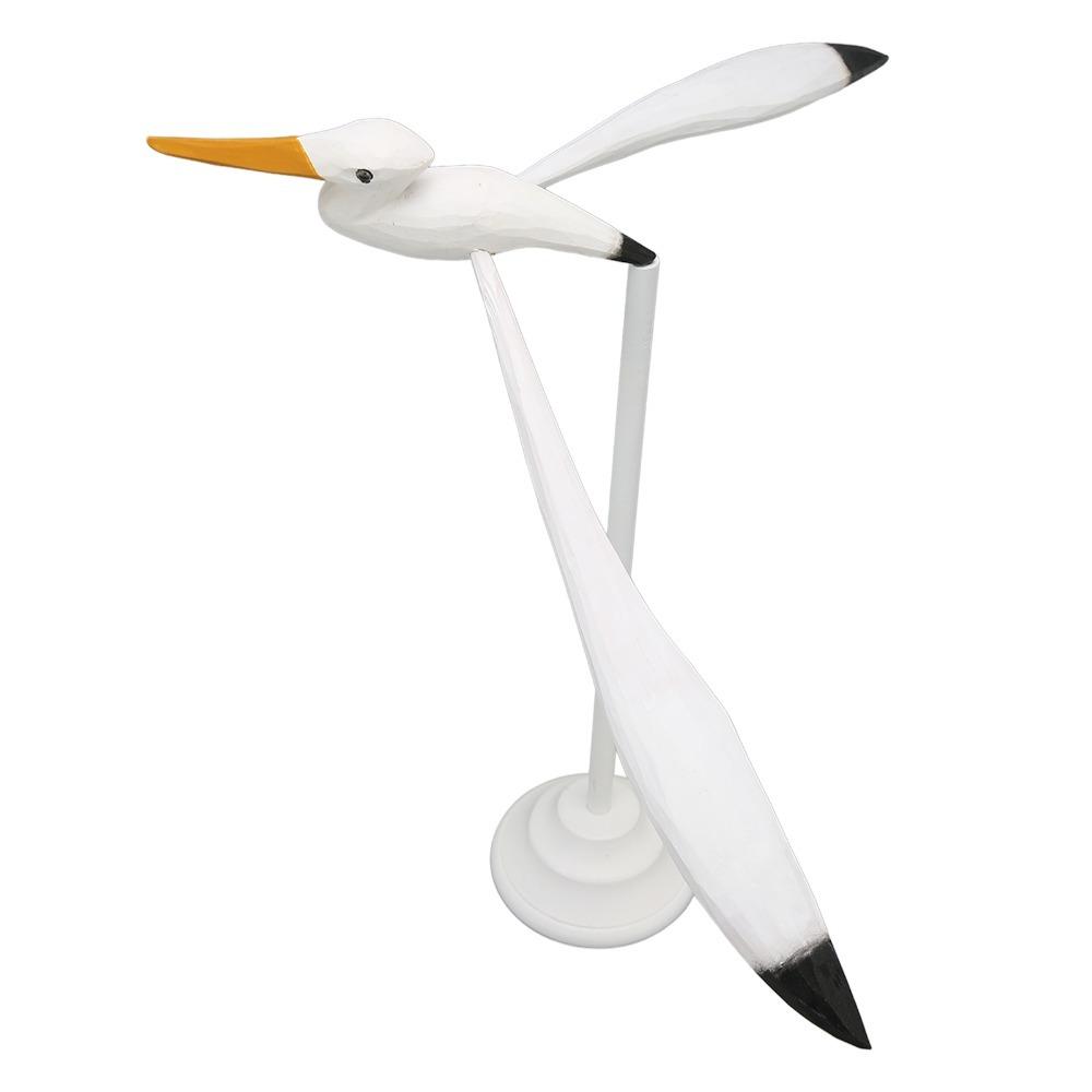 5pcs Balancing Seabird Figurine Wood Stable Base Nautical Sculpture Seagull Figurine  For Party