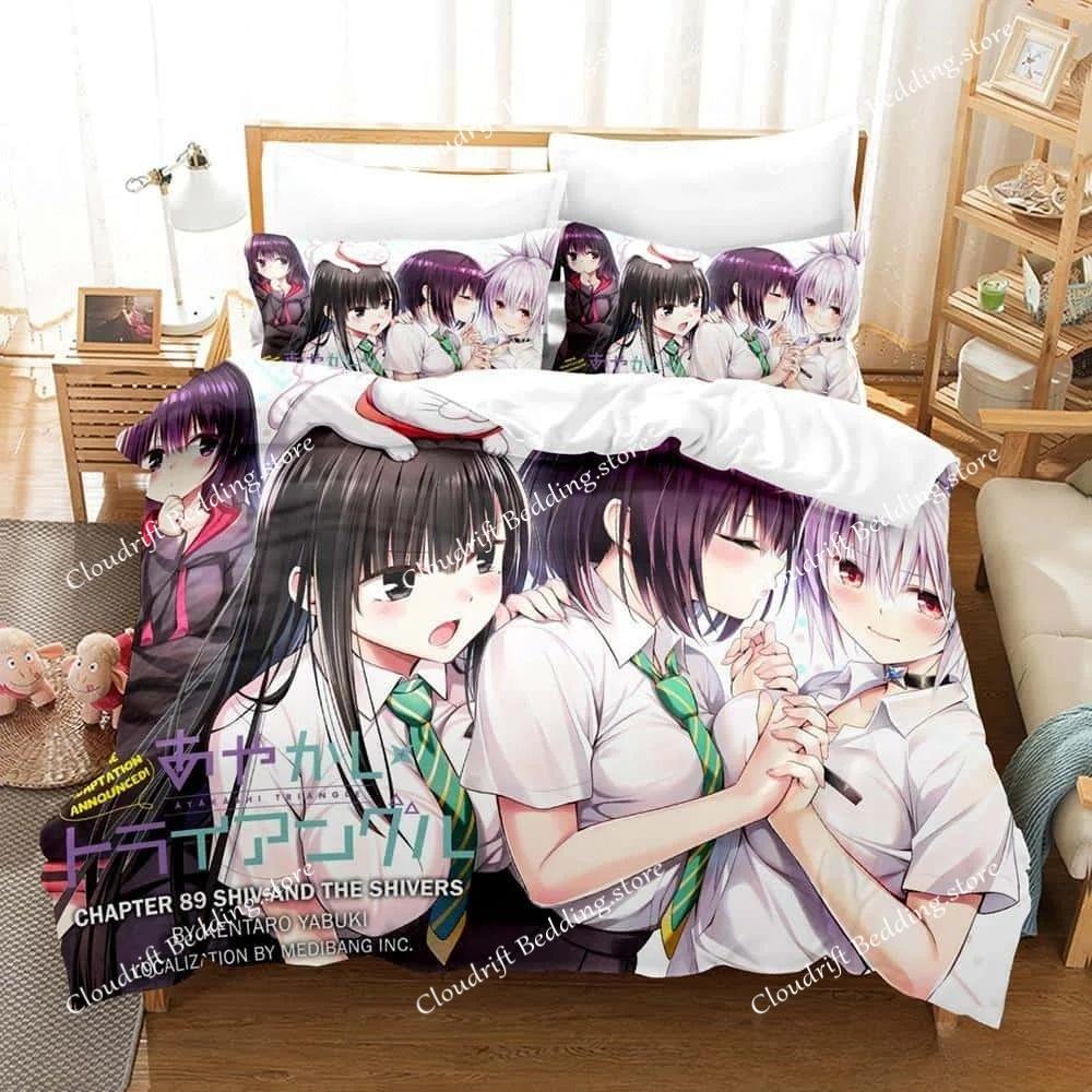 Fashion 3d Print Anime Ayakashi Triangle Bedding Set Single Twin Full Queen King Size Bed Set Adult Kid Bedroom Duvet Cover Sets